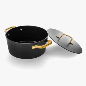 Cacerola Antiadherente Cerámico Serie Samoa Iconic Negro 24 Cm / 4,3 L