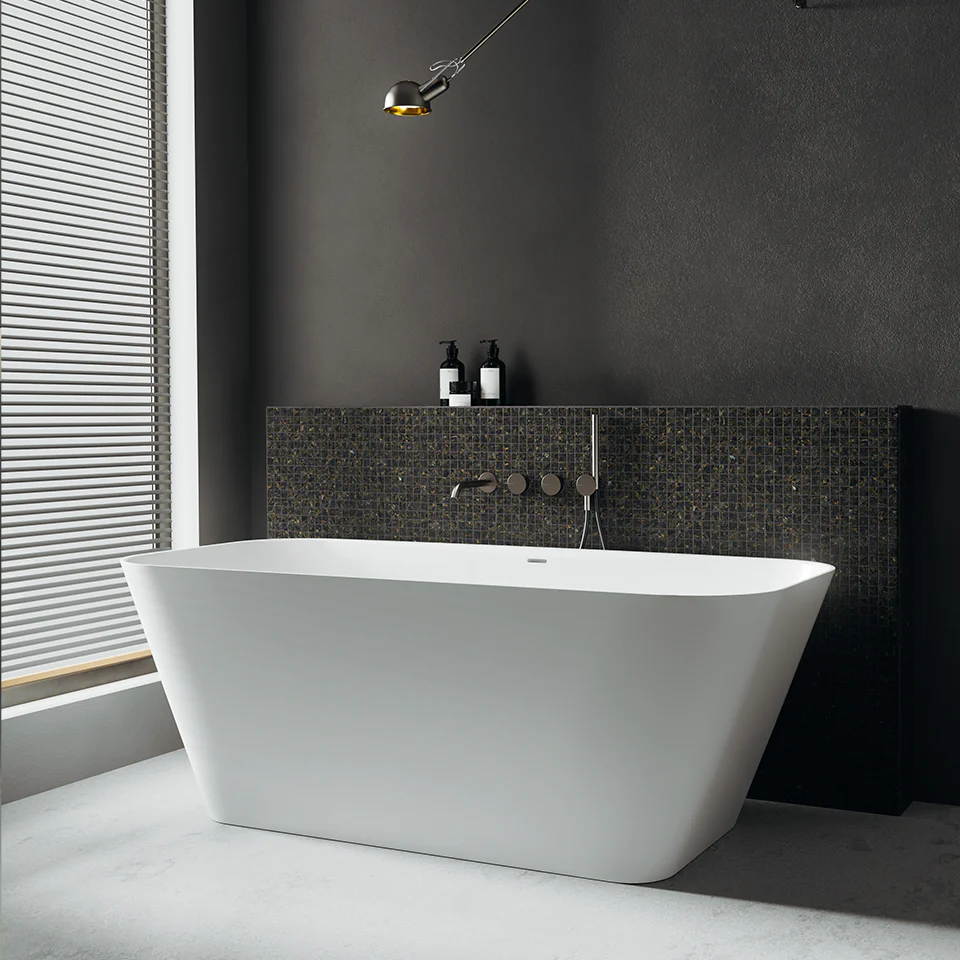 Bañera DAFNE de OhMyShower | Liso en Blanco Mate | 167.6x78.7x61 cm
