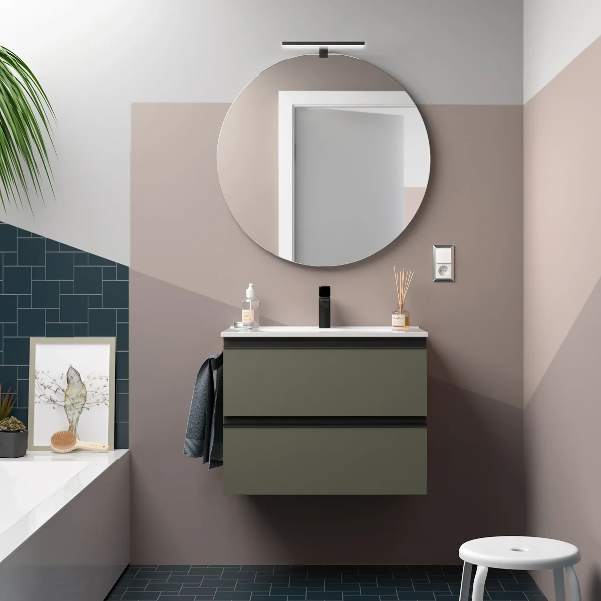 Mueble de baño SPIRIT de Salgar. 2 Cajones Metálicos de 60 a 120 cm - Imagen 3