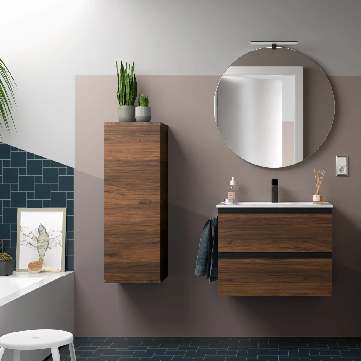 Mueble de baño SPIRIT de Salgar. 2 Cajones Metálicos de 60 a 120 cm - Imagen 7