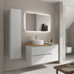 Conjunto BEQUIA de Salgar, 2 Cajones y 1 Puerta + Lavabo LISBOA