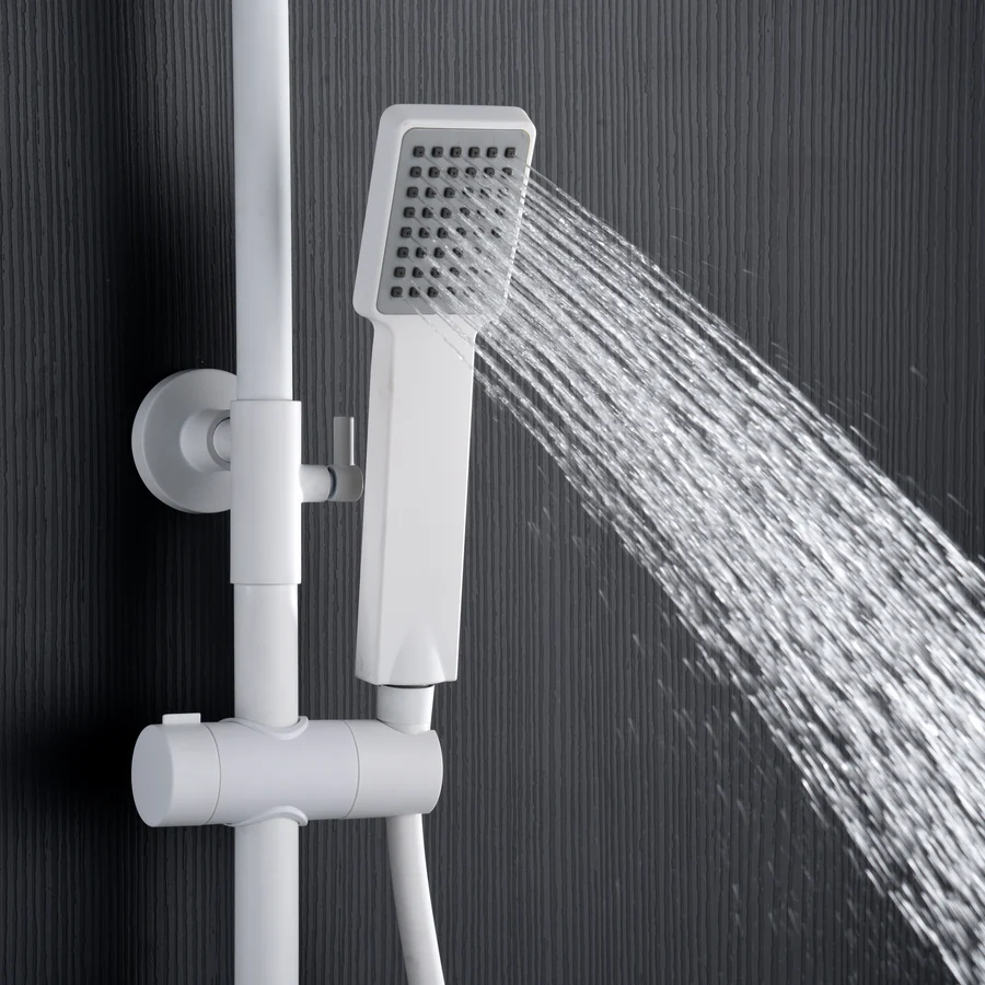 Conjunto Ducha Termostático ART de Imex Blanco Mate | Seguridad y Diseño en tu Baño - Imagen 2