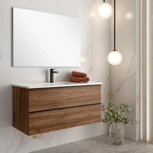 Mueble de Baño Suspendido SENDA de Neutrum | 2 Cajones | 60/80/100 cm | Cierre suave