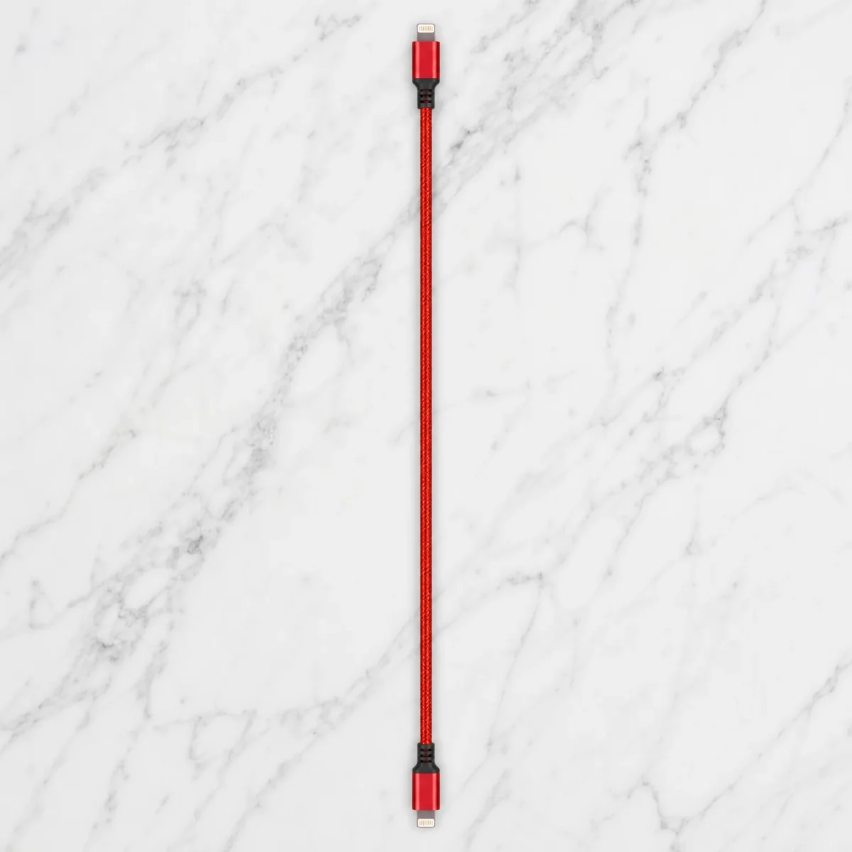 Cable Lightning Trenzado Rojo para iPhone iPad iPod — Nylon, Carga Rápida - Imagen 5