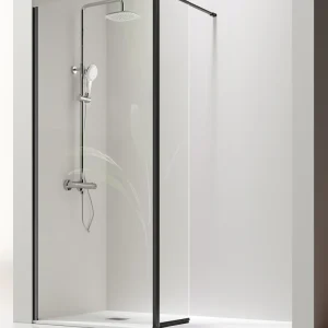 Mampara de ducha GIRO 524 de Kassandra | Panel Fijo con Abatible 180° | Sin Perfil Inferior
