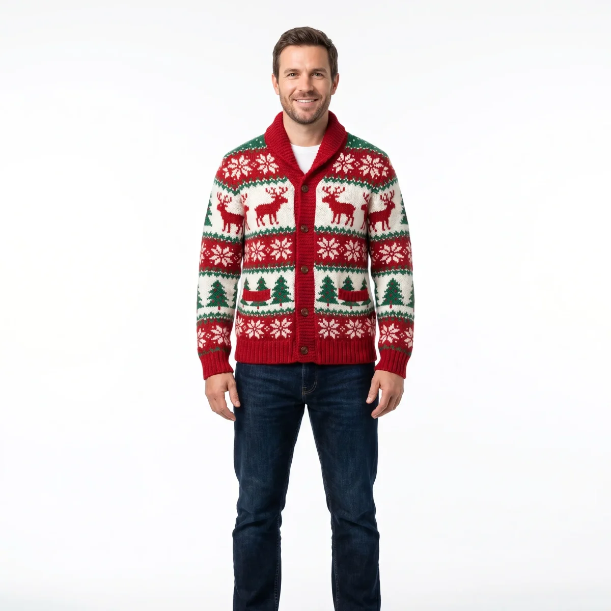 Cárdigan Navideño Hombre Multicolor | UP2 Fashion