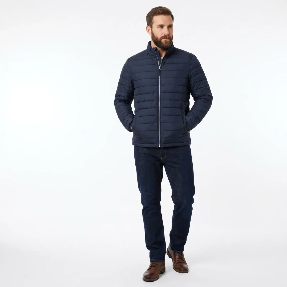 Chaqueta Acolchada Hombre Azul Marino | UP2 Fashion
