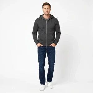 Chaqueta Sudadera Hombre Gris Antracita | UP2 Fashion