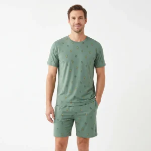 Pijama Corto Hombre Verde Cactus | UP2 Fashion