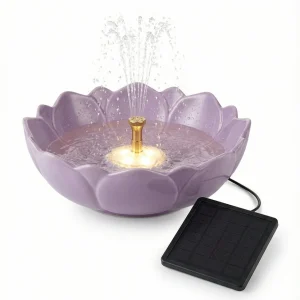 Fuente Solar LED Flor Lila - Belavi