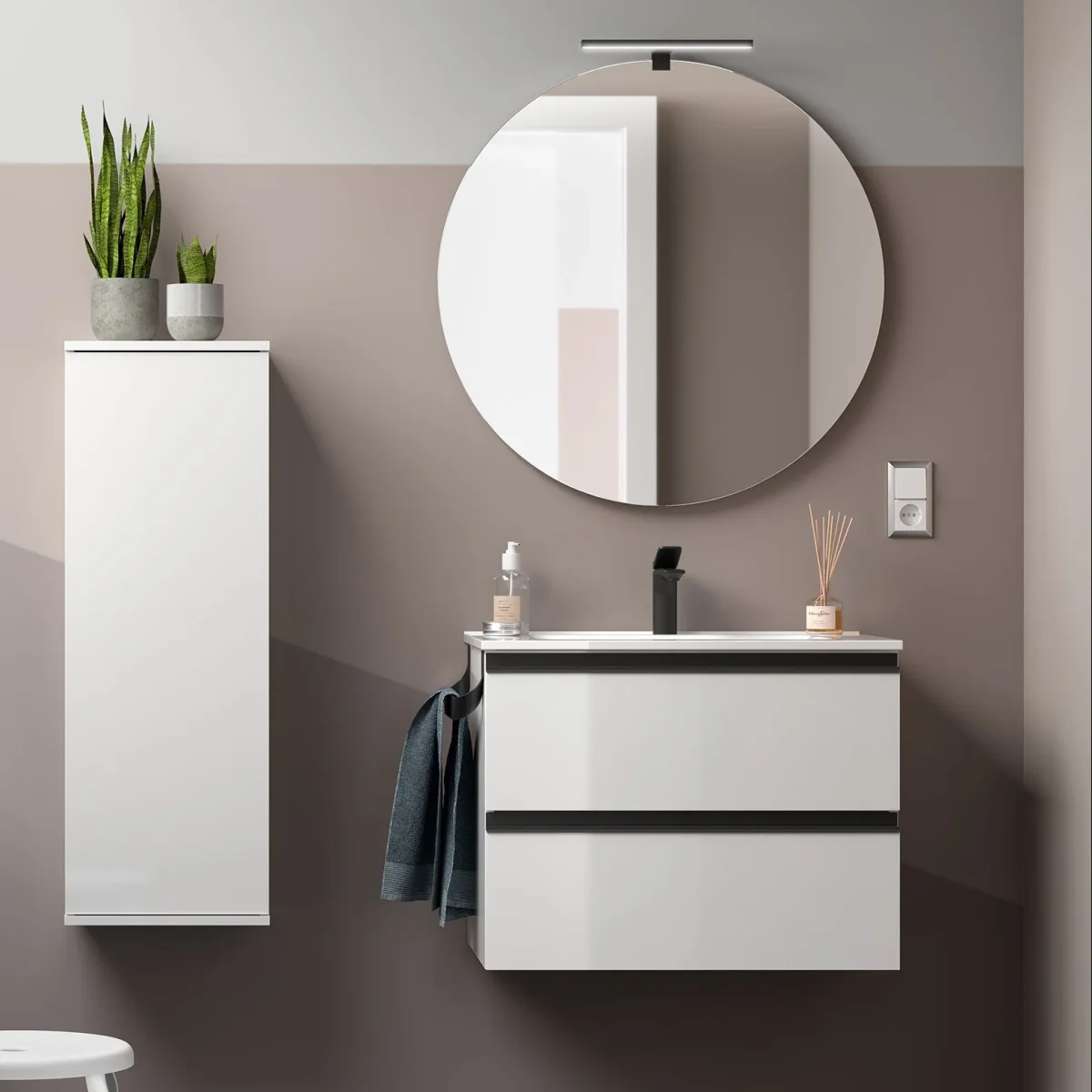 Mueble de baño SPIRIT de Salgar. 2 Cajones Metálicos de 60 a 120 cm - Imagen 9